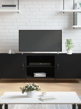 VidaXL Tv-meubel 150x30x50 cm bewerkt hout zwart