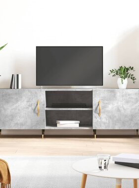 VidaXL Tv-meubel 150x30x50 cm bewerkt hout betongrijs