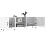 VidaXL Tv-meubel 150x30x50 cm bewerkt hout hoogglans wit