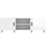 VidaXL Tv-meubel 150x30x50 cm bewerkt hout hoogglans wit