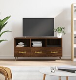VidaXL Tv-meubel 102x36x50 cm bewerkt hout bruin eikenkleur