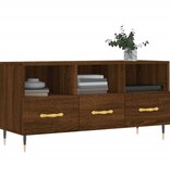 VidaXL Tv-meubel 102x36x50 cm bewerkt hout bruin eikenkleur
