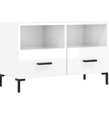 VidaXL Tv-meubel 80x36x50 cm bewerkt hout hoogglans wit