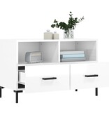 VidaXL Tv-meubel 80x36x50 cm bewerkt hout hoogglans wit