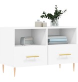 VidaXL Tv-meubel 80x36x50 cm bewerkt hout wit