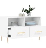 VidaXL Tv-meubel 80x36x50 cm bewerkt hout wit