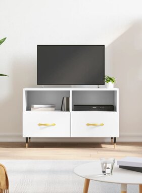 VidaXL Tv-meubel 80x36x50 cm bewerkt hout wit