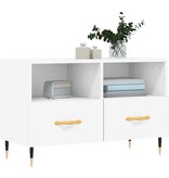 VidaXL Tv-meubel 80x36x50 cm bewerkt hout wit