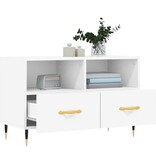 VidaXL Tv-meubel 80x36x50 cm bewerkt hout wit