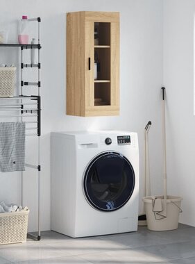 VidaXL Wandkast 34,5x34x90 cm sonoma eikenkleurig