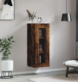 VidaXL Wandkast 34,5x34x90 cm gerookt eikenkleurig