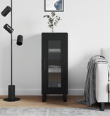 VidaXL Dressoir 34,5x34x90 cm bewerkt hout zwart