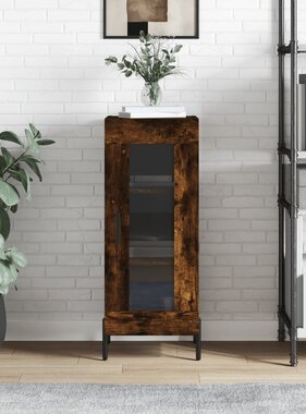 VidaXL Dressoir 34,5x34x90 cm bewerkt hout gerookt eiken