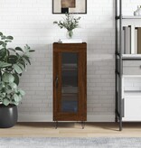 VidaXL Dressoir 34,5x34x90 cm bewerkt hout bruin eikenkleur