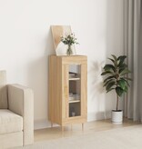 VidaXL Dressoir 34,5x34x90 cm bewerkt hout sonoma eiken