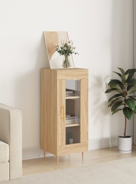 VidaXL Dressoir 34,5x34x90 cm bewerkt hout sonoma eiken