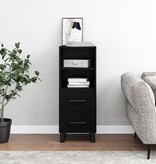 VidaXL Dressoir 34,5x34x90 cm bewerkt hout zwart