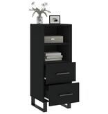 VidaXL Dressoir 34,5x34x90 cm bewerkt hout zwart