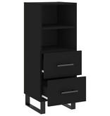 VidaXL Dressoir 34,5x34x90 cm bewerkt hout zwart
