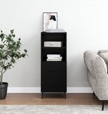 VidaXL Dressoir 34,5x34x90 cm bewerkt hout zwart