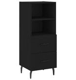 VidaXL Dressoir 34,5x34x90 cm bewerkt hout zwart
