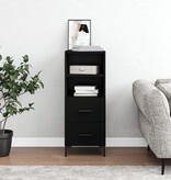 VidaXL Dressoir 34,5x34x90 cm bewerkt hout zwart