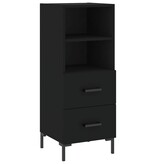VidaXL Dressoir 34,5x34x90 cm bewerkt hout zwart