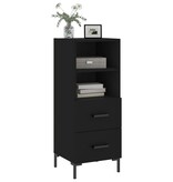 VidaXL Dressoir 34,5x34x90 cm bewerkt hout zwart