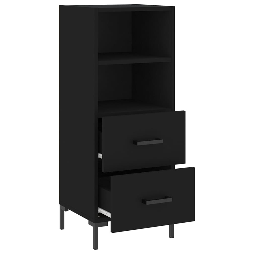 VidaXL Dressoir 34,5x34x90 cm bewerkt hout zwart