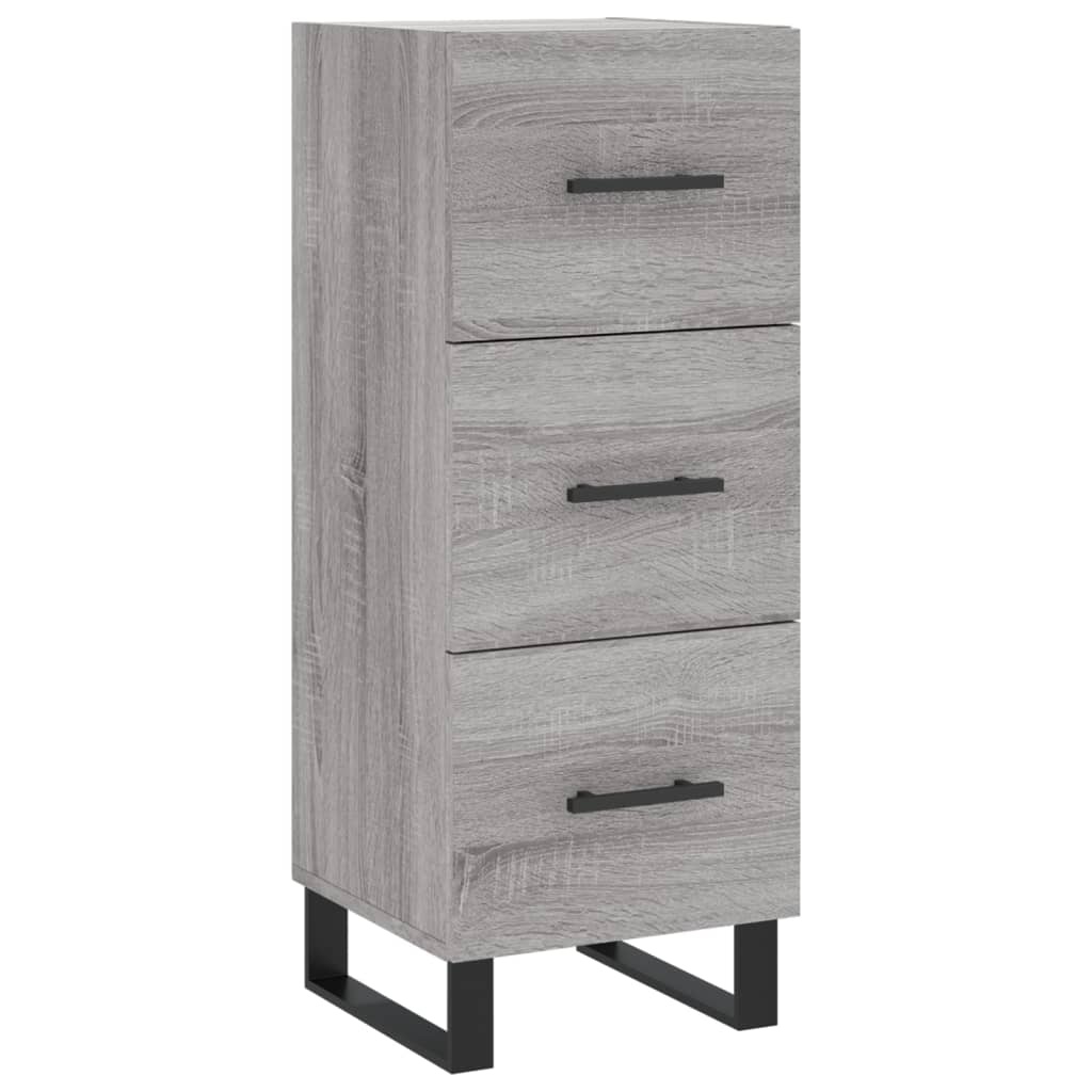 VidaXL Dressoir 34,5x34x90 cm bewerkt hout grijs sonoma eikenkleurig