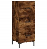 VidaXL Dressoir 34,5x34x90 cm bewerkt hout gerookt eiken