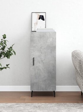 VidaXL Dressoir 34,5x34x90 cm bewerkt hout betongrijs