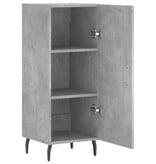 VidaXL Dressoir 34,5x34x90 cm bewerkt hout betongrijs