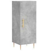 VidaXL Dressoir 34,5x34x90 cm bewerkt hout betongrijs