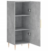 VidaXL Dressoir 34,5x34x90 cm bewerkt hout betongrijs