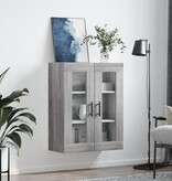 VidaXL Hangkast 69,5x34x90 cm grijs sonoma eikenkleurig