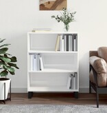 VidaXL Schappenkast 69,5x32,5x90 cm bewerkt hout hoogglans wit