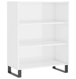 VidaXL Schappenkast 69,5x32,5x90 cm bewerkt hout hoogglans wit