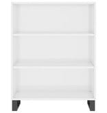 VidaXL Schappenkast 69,5x32,5x90 cm bewerkt hout hoogglans wit