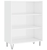 VidaXL Boekenkast 69,5x32,5x90 cm bewerkt hout hoogglans wit