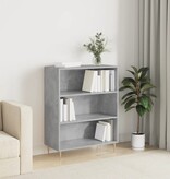 VidaXL Boekenkast 69,5x32,5x90 cm bewerkt hout betongrijs