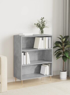 VidaXL Boekenkast 69,5x32,5x90 cm bewerkt hout betongrijs