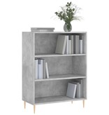 VidaXL Boekenkast 69,5x32,5x90 cm bewerkt hout betongrijs
