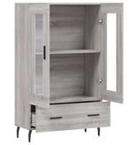 VidaXL Hoge kast 69,5x31x115 cm bewerkt hout grijs sonoma eikenkleurig