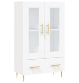 VidaXL Hoge kast 69,5x31x115 cm bewerkt hout wit