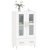 VidaXL Hoge kast 69,5x31x115 cm bewerkt hout wit