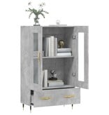 VidaXL Hoge kast 69,5x31x115 cm bewerkt hout betongrijs