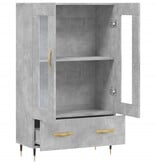 VidaXL Hoge kast 69,5x31x115 cm bewerkt hout betongrijs