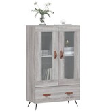 VidaXL Hoge kast 69,5x31x115 cm bewerkt hout grijs sonoma eikenkleurig
