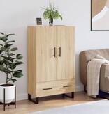 VidaXL Hoge kast 69,5x31x115 cm bewerkt hout sonoma eikenkleurig
